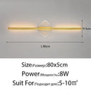 Modern gold geometric led mirror wall lamp for bedroom