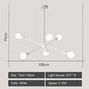 DecorBites™ LED Ceiling Chandelier: Modern & Industrial Sputnik Style for Living Room & Bedroom