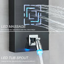 DecorBites™ LED Light Shower Faucet System: Rainfall, Massage Jets, Waterfall Panel with Temperature Control