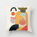 DecorBites™ Geometric Stitch Print Pillow Cover - Modern Minimalist Office Cushion