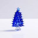 DecorBites™ Crystal Christmas Tree Mini Figurine Handmade Glass Collectible Decoration