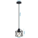 DecorBites™ Industrial Nordic Cage Pendant Light, Black Iron Retro Loft Hanging Lamp