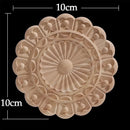 Round Wood Applique Wood Decal Wood Mouldings Onlay Unpainted European Carving Long Floral Wooden Furniture Decoration Corner