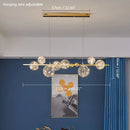 DecorBites™ Gold LED Glass Bubble Chandelier for Dining Room and Restaurant