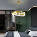 DecorBites™ Golden Crystal Stainless Steel Chandelier for Dining Room