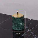 DecorBites™ Green Marble Bathroom Set: Dispenser, Dish, Holder, Tissue Box & Accessories