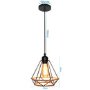 DecorBites™ Diamond Cage Iron Pendant Light for Living Dining Bedroom