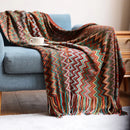 DecorBites™ Geometric Aztec Baja Blanket - Boho Decor Sofa Cover & Throw