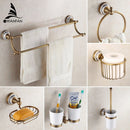 DecorBites™ Bath Hardware Set: Toilet Paper Holder, Towel Rack, Tissue Holder, Cup Holder, Robe Hook