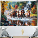 DecorBites™ Galloping Horse Tapestry Wall Hanging Ink Painting Boho Nature Decor