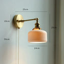 DecorBites™ Glass Copper LED Wall Lights with Pull Chain Switch for Home Bedroom Bathroom Mirror