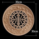 Round Wood Applique Wood Decal Wood Mouldings Onlay Unpainted European Carving Long Floral Wooden Furniture Decoration Corner