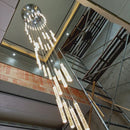 DecorBites™ Golden LED Crystal Chandelier for Living Room Staircase