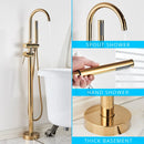 DecorBites™ Black Dual Handle Freestanding Bathtub Faucet Set Floor Standing Bath Mixer Tap