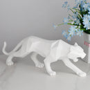 Black panther animal statue Resin abstract Geometric Style Decor Crafts Modern home livingroom office desktop Sculpture Ornament