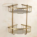 DecorBites™ Brass Bathroom Set: Robe Hook, Paper Holder, Towel Bar, Soap Basket.
