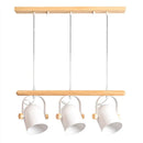 DecorBites™ 3-Light Wooden Iron Art Pendant Lamp for Dining Living Room Restaurant