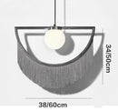 DecorBites™ Coloured Tassel Glass Ball Pendant Light for Boho Minimalist Style Bedroom & Restaurant