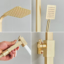 DecorBites™ Brushed Gold 4-Way Brass Shower Set with Bidet Mixer Tap
