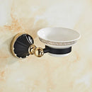DecorBites™ Gold Black Bathroom Accessories Set, Towel Bar, Toilet Brush Holder, Paper Holder