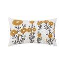 DecorBites™ Embroidered Daisy Floral Fish Pillow Cover 45x45cm/30x50cm Yellow Blue