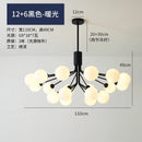 DecorBites™ Gold Glass Ball Chandelier: Luxury LED Lighting for Dining Room, Kitchen, Cafe