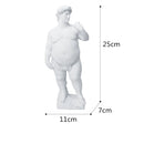 DecorBites™ David Obesity Resin Sculpture: Nude Male Figure Art Home Decor Ornament