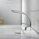 DecorBites™ Brushed Gold Basin Faucet: Single Handle Waterfall Mixer Tap for Bathroom