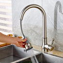 DecorBites™ Gold Brass Kitchen Faucet Rotatable Mixer Tap Single Handle Hot&Cold Water