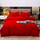 DecorBites™ Brushed Duvet Cover Set, Solid Orange Red, Luxury Hotel Bedding Set