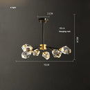 DecorBites™ Crystal Copper Black LED Chandelier for Dinning Room
