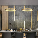 DecorBites™ Gold Circle Chandelier Creative LED Lighting Modern Indoor Fixtures