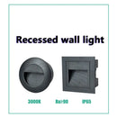 DecorBites™ 3W IP65 Waterproof Embedded Step Lights for Staircase Corridor & Outdoor Walls