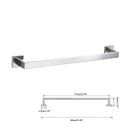 DecorBites™ Brushed Nickel Bathroom Hardware Set: Robe Hook, Towel Rail, Bar Rack, Shelf, Tissue Holder