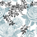 Grey and Black Flowers Wallpaper