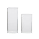 DecorBites™ 370ml Transparent Glass Square Tea Milk Cup - Temperature Resistant Juice Cup
