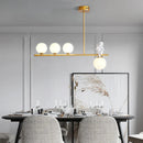 DecorBites™ Glass Bubble Pendant Light with LED lamp - Angel Candle Holder Statues