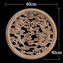 Round Wood Applique Wood Decal Wood Mouldings Onlay Unpainted European Carving Long Floral Wooden Furniture Decoration Corner