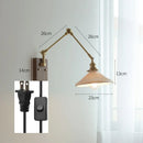 DecorBites™ Copper Swing Arm Wall Lamp Sconce - LED Wall Light for Bedroom Living Room