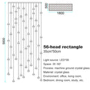 DecorBites™ Crystal Ball Chandelier: Stylish Meteor Shower Lighting for Restaurant, Bar, and Home