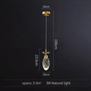 DecorBites™ Gold Crystal Pendant Light Chandelier for Living Room Kitchen LED Art Deco