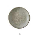 DecorBites™ Japanese Style Ceramic Round Plate - Restaurant Quality Dinnerware