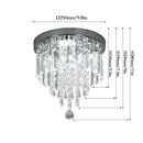 DecorBites™ Crystal LED Ceiling Chandelier Modern Lighting Fixture for Home Hotel Decor