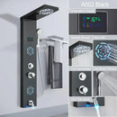 DecorBites™ LED Light Shower Faucet System: Rainfall, Massage Jets, Waterfall Panel with Temperature Control