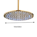 DecorBites™ 16" LED Round Gold Shower Head with Arm - Enhanced Brass Bathroom Accessory