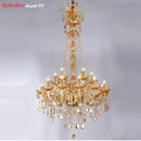 DecorBites™ Large Stair Crystal Chandelier 15 Arms Gold/Silver K9 Crystal Luxury Light