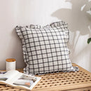 DecorBites™ Cotton Coffee Black Yellow Green Cushion Cover 45x45cm Fringed Skirt Home Decor