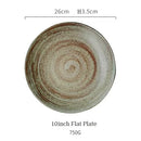 DecorBites™ Japanese Style Handmade Stoneware Dinnerware Set - Round Plates and Bowls