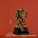 DecorBites™ Gold Resin Sculpture | Nordic Luxury Technology Decor for Home & Office