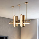 DecorBites™ Gold Iron Glass Chandelier for Dinning Room - Art Deco Lighting